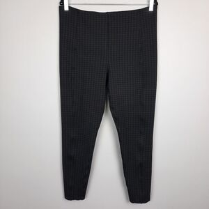 Liverpool Carolyn Black and Gray Plaid Print High Rise Pull On Leggings size 14